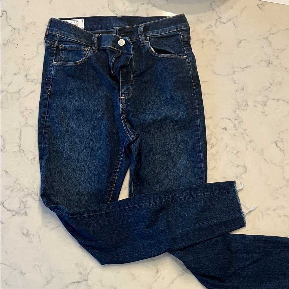 GAP Dark Blue Straight Leg Women's Jean Jeggings, 28/4R